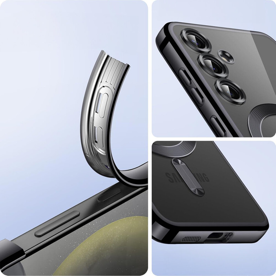 Puzdro pre Samsung Galaxy S24, Electro MagSafe, čierne + sklo na displej