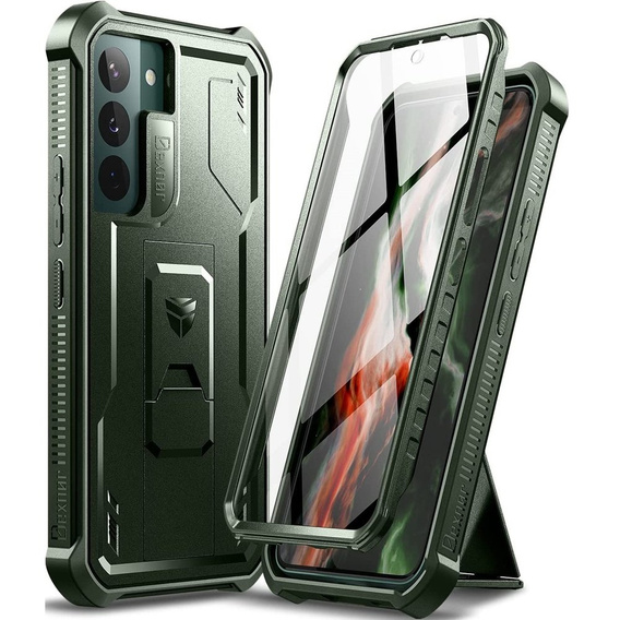 Obrnené puzdro pre Samsung Galaxy S22, Dexnor Full Body, zelený