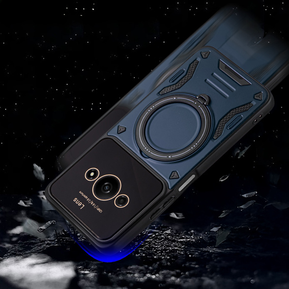 Pancierované puzdro pre Xiaomi Redmi A3, Magnetic Ring, modré