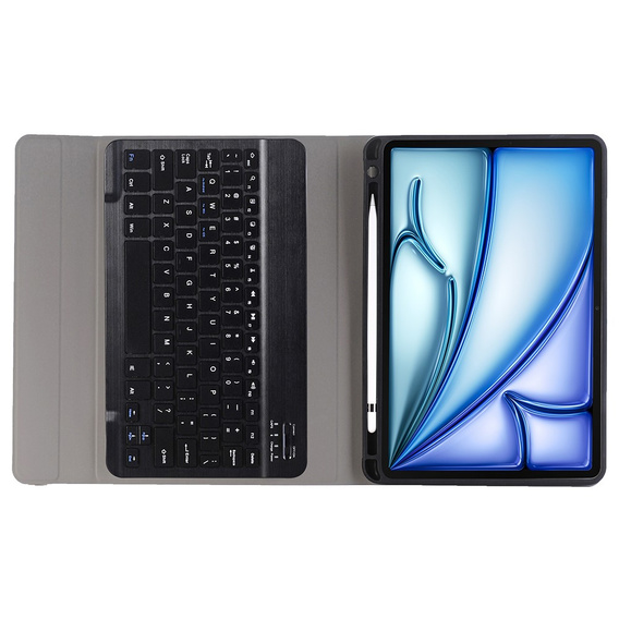 Puzdro + klávesnica Apple iPad Air 11" 6 gen. 2024, Leather Pen Slot, čierne