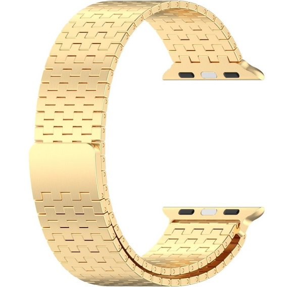 Oceľový náramok pre Apple Watch 1/2/3/4/5/6/7/8/SE/ULTRA 42/44/45/49 MM - zlatý
