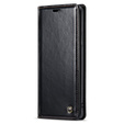 CASEME flipové puzdro pre Samsung Galaxy S9+ Plus, Waxy Textured, čierne