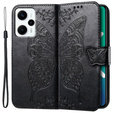 Klapkové puzdro pre Xiaomi Poco F5, Butterfly, čierne