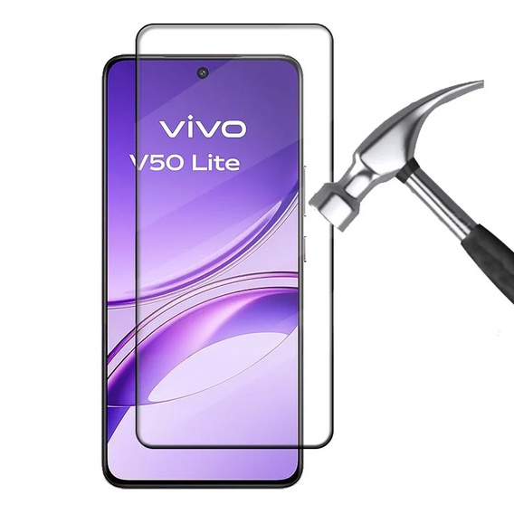 3D tvrdené sklo pre Vivo V50 Lite 4G / 5G, čierny rám