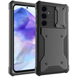 Puzdro pre Samsung Galaxy A55, ERBORD Rugged Case, čierne (dva rámčeky)