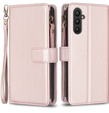 Klapkové puzdro pre Samsung Galaxy A25 5G, Wallet Zipper Pocket, čierne