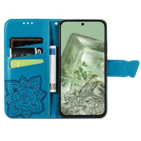Klapkové puzdro pre Google Pixel 8A, Butterfly, modré