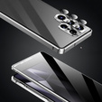 Puzdro pre Samsung Galaxy S25 Ultra, Privacy Dual Glass, strieborné