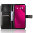 Klapkové puzdro pre T Phone 2 Pro 5G, Crazy Horse Wallet, čierne