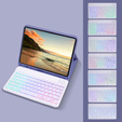 Puzdro s podsvietenou bluetooth klávesnicou pre iPad 10.9 2022 (10 gen.), fialové