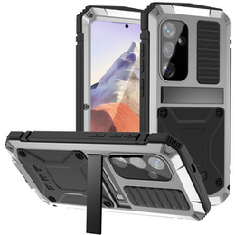 Obrnené puzdro pre Samsung Galaxy S24, R-JUST, strieborné