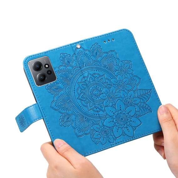 Klapkové puzdro pre Xiaomi Redmi Note 12 4G, Mandala Flower, modré