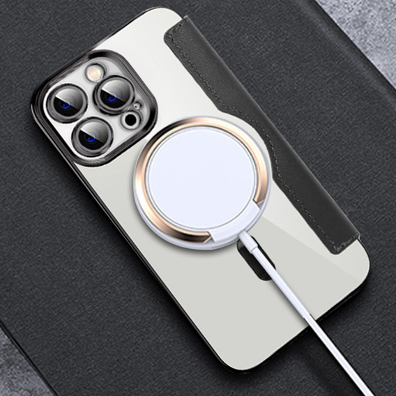 Klapkové puzdro pre iPhone 11 Pro Max, RFID Wallet MagSafe CamShield, čierne