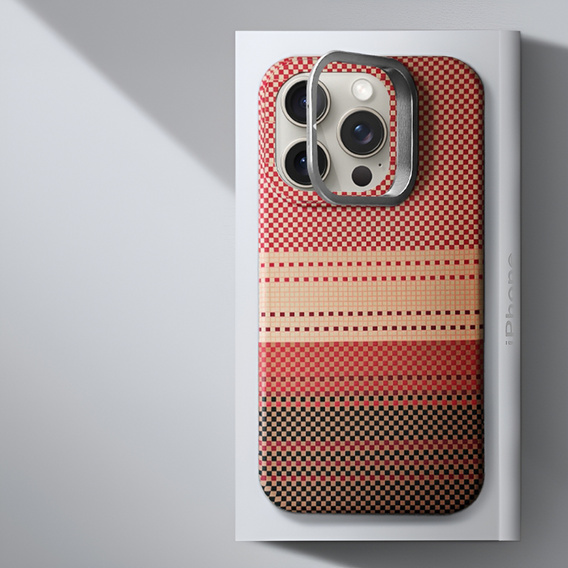 Puzdro pre iPhone 14 Pro, Frame Kickstand, pre MagSafe, Sunset Orange