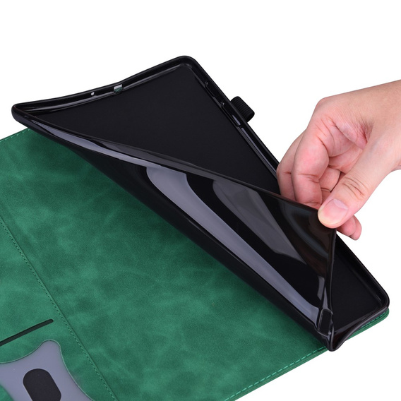 Puzdro pre Xiaomi Redmi Pad Pro / Xiaomi Poco Pad, Classic, s priestorom pre stylus, zelený