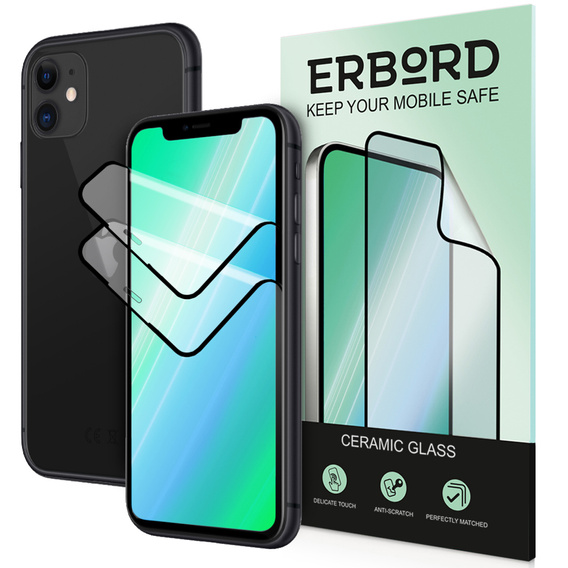 2x keramické hybridné sklo ERBORD pre iPhone XS Max