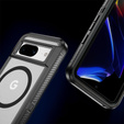 Puzdro s rámom pre Google Pixel 8, pre MagSafe, transparentné / čierne