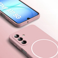 Silikónové puzdro pre Samsung Galaxy A17 5G, pre MagSafe, ružové