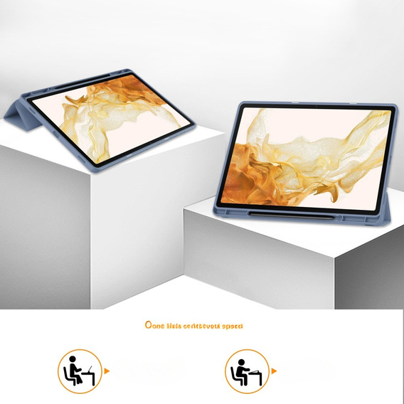 Puzdro pre Samsung Galaxy Tab S10+ Plus, Smartcase s priestorom pre stylus, fialové