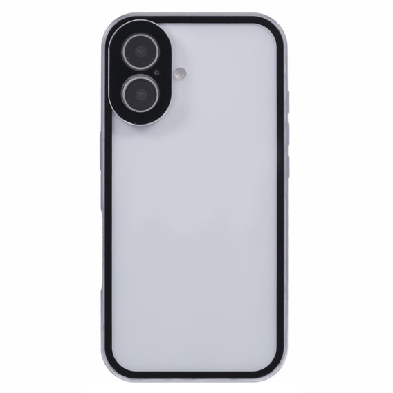 Puzdro pre iPhone 16, Magnetic Dual Glass, strieborné