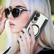Klapkové puzdro pre Samsung Galaxy S25 Edge, RFID Wallet MagSafe CamShield, čierne