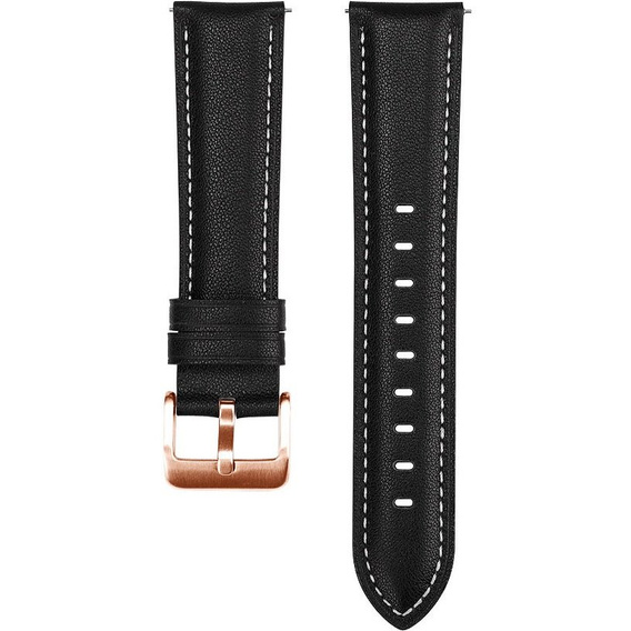 Univerzálny kožený remienok 20 mm, čierny