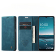 CASEME puzdro pre Samsung Galaxy M33 5G, Leather Wallet Case, modré