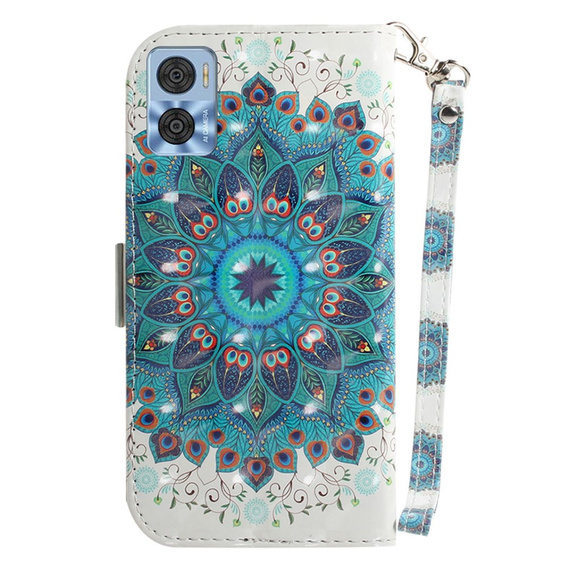 Klapkové puzdro pre Motorola Moto E22 / E22i, Wallet mandala, biele