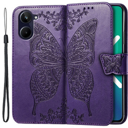 Klapkové puzdro pre Realme 10 4G, Butterfly, fialové