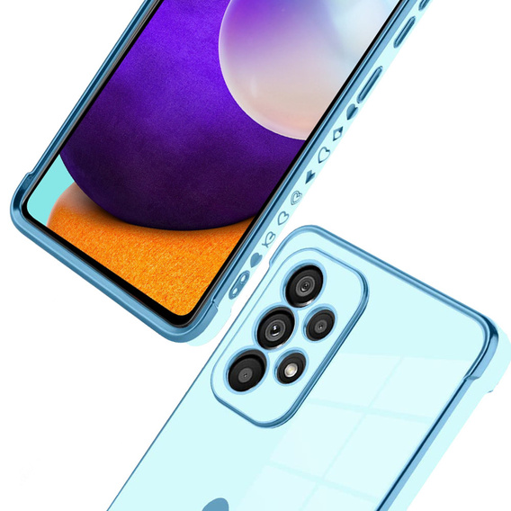 Obal na mobil pre Samsung Galaxy A52/A52S, Electro heart, modré