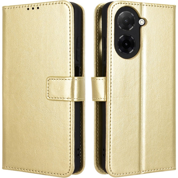 Klapkové puzdro pre Xiaomi Redmi A5, Crazy Horse Wallet, zlaté