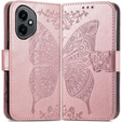 Klapkové puzdro pre Honor 400 5G, Butterfly, ružové rose gold