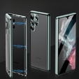 Puzdro pre Samsung Galaxy S23 Ultra, Magnetic Dual Glass, zelený