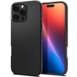 Puzdro Spigen pre iPhone 16 Pro Max, Liquid Air, čierne + tvrdené sklo 9H