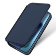 Puzdro Dux Ducis pre iPhone 17, Skin Pro, s chlopňou, s otvorom na kartu, tmavomodré