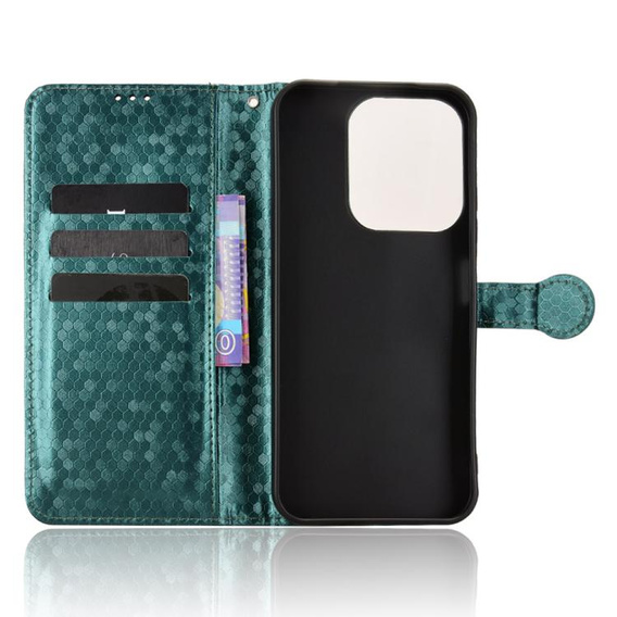 Flipové puzdro pre Xiaomi Redmi 15C 4G/LTE, Wallet Rhombus, zelený