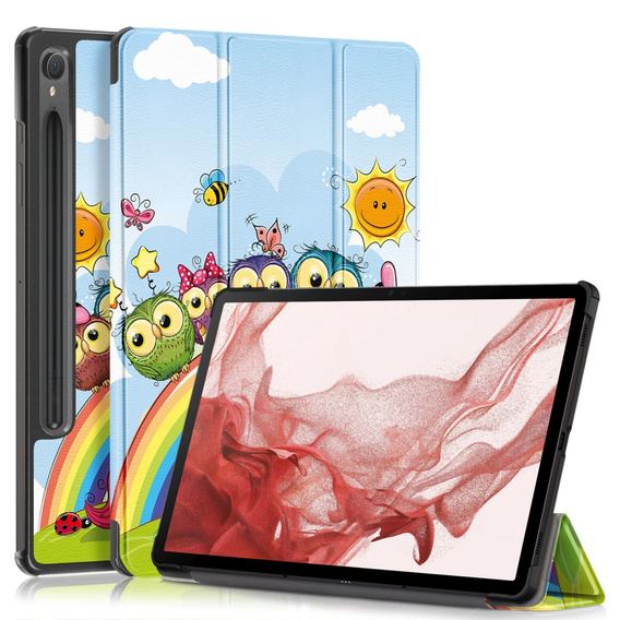 Obal na mobil pre Samsung Galaxy Tab S9, Smartcase Hybrid Pen Slot, sweet animals