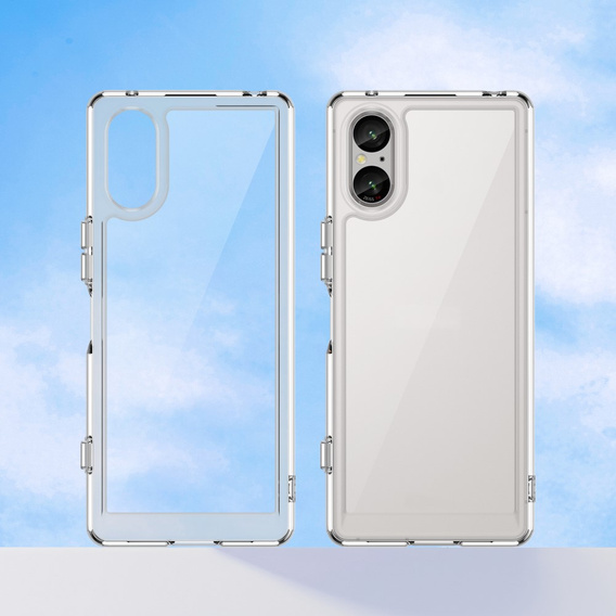 Obal na mobil pre Sony Xperia 5 V, Fusion Hybrid, priehľadné