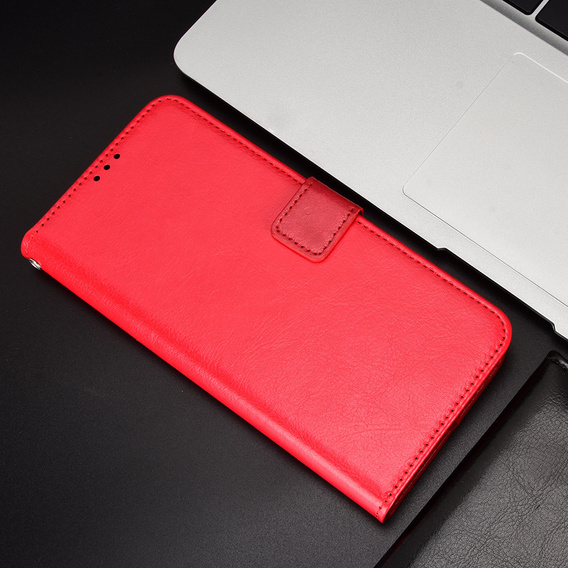 Klapkové puzdro pre Oppo A60, Crazy Horse Wallet, červené