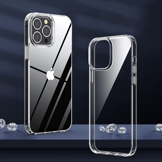 Obal na mobil pre iPhone 14 Pro, Fusion Hybrid, priehľadné