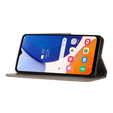 Klapkové puzdro pre Samsung Galaxy A14 4G/5G, Mandala Flower, sivé