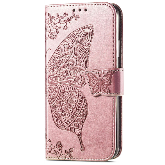 Klapkové puzdro pre Samsung Galaxy A26, Butterfly, ružové rose gold