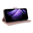 Puzdro s chlopňou pre Oppo Reno 13 5G, Crossbody Leather Wallet, ružové