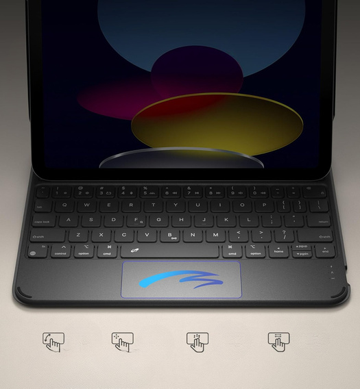 Puzdro s klávesnicou pre iPad 11" 2025 A16 (11 gen.) / iPad 10.9" 2022 (10 gen.), Dexnor Magnetic Keyboard Touchpad, čierne