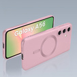 Puzdro pre Samsung Galaxy A56, ColorMag, pre MagSafe, ružové + tvrdené sklo 9H