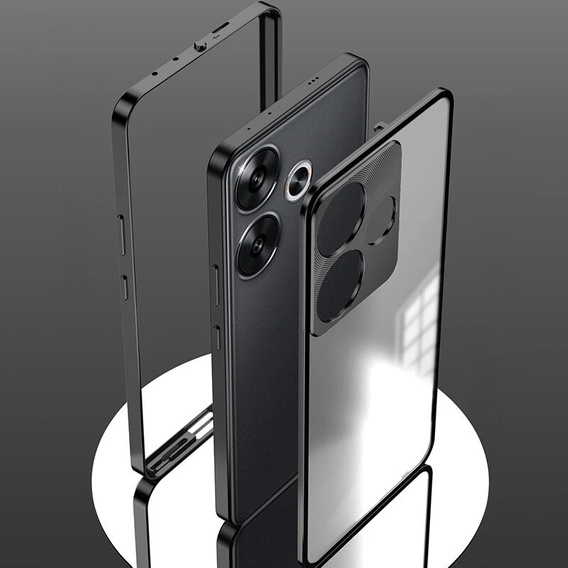 Puzdro pre Xiaomi Poco F6, Frame Case, čierne