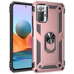 Pancierované obal na mobil pre Xiaomi Redmi Note 10 Pro, Nox Case Ring, ružové rose gold