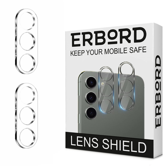 2x tvrdené sklo ERBORD na kameru Samsung Galaxy S24+ Plus, priehľadné