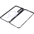 Magnetické puzdro Dual Glass MagSafe pre Samsung Galaxy S21, čierne