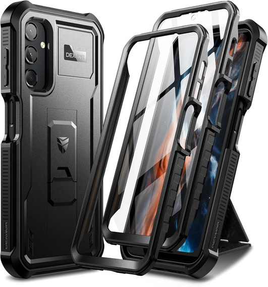 Obrnené puzdro pre Samsung Galaxy A25 5G, Dexnor Full Body (Two Frames), čierne